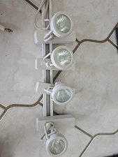 Set Of 4 Track Lighting Heads White