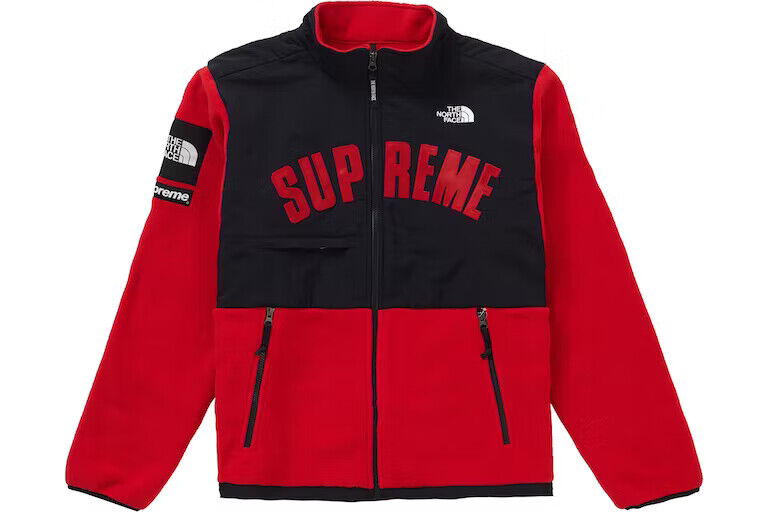 Supreme x The North Face Arc Logo Denali Fleece Jacket SS19 Red Men's Size L