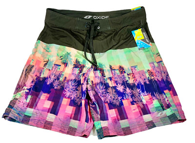 Oxide Men's Stretch Stripe 22-Inch Boardshorts PEAT, SIZE 36
