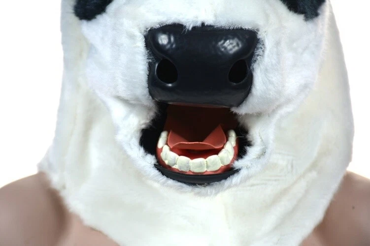 Disfraz de mascota de vaca blanca puede mover la boca traje de cabeza traje de Halloween disfraces adulto - Imagen 4 de 4