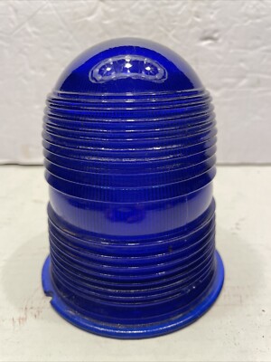 Crouse Hinds Colbalt blue light globe cover, glass 5''new old stock