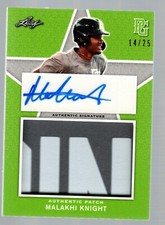 2020 Leaf Perfect Game Nat'l Showcase Patch Auto Emerald #PAM Malakhi Knight /25