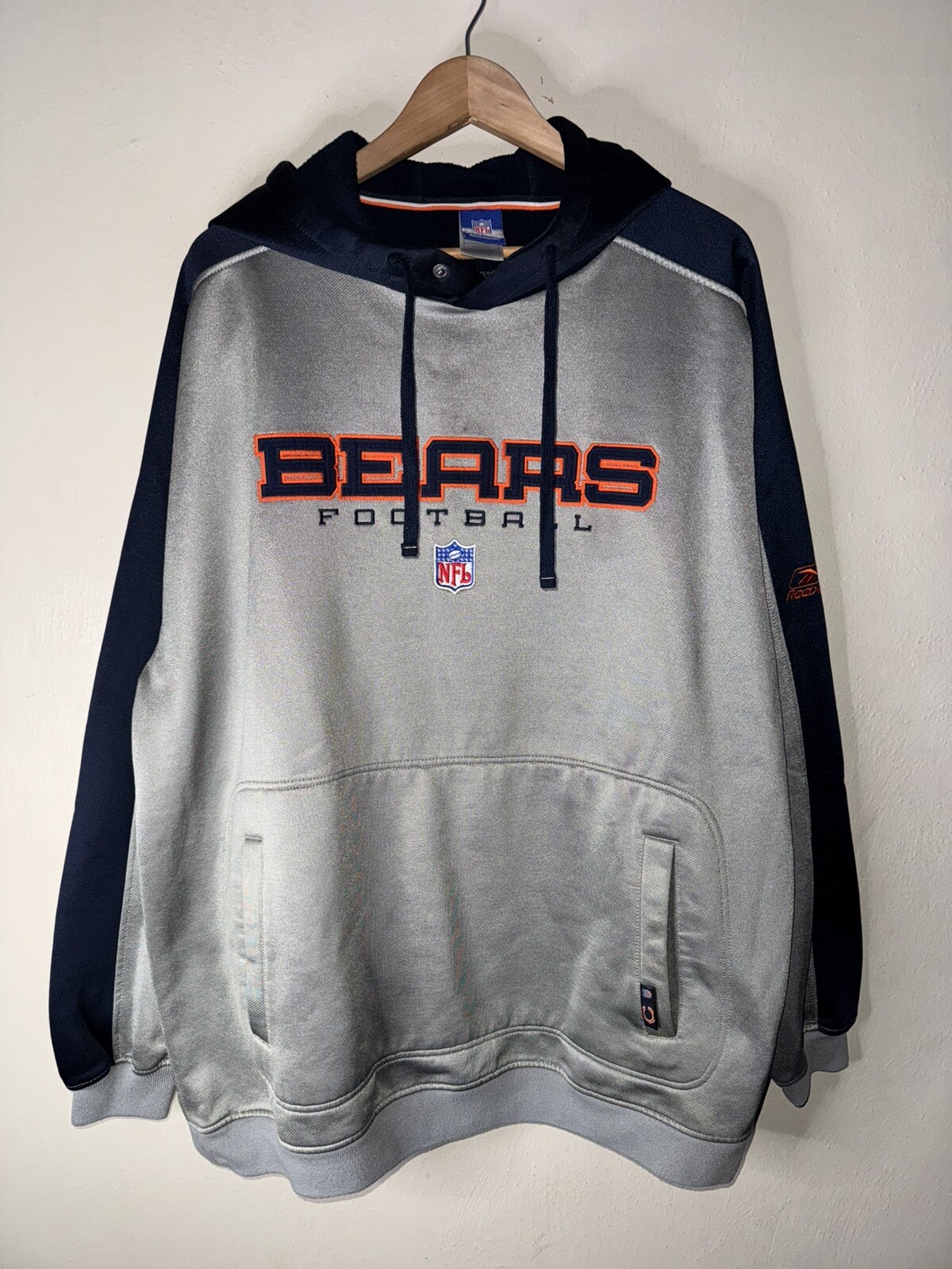 Vintage Reebok Chicago Bears Hoodie Men’s XL Pullover 25x32