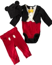 Infant Disney Mickey Mouse Outfit 2-4 Months NWT - 3 Piece Cotton