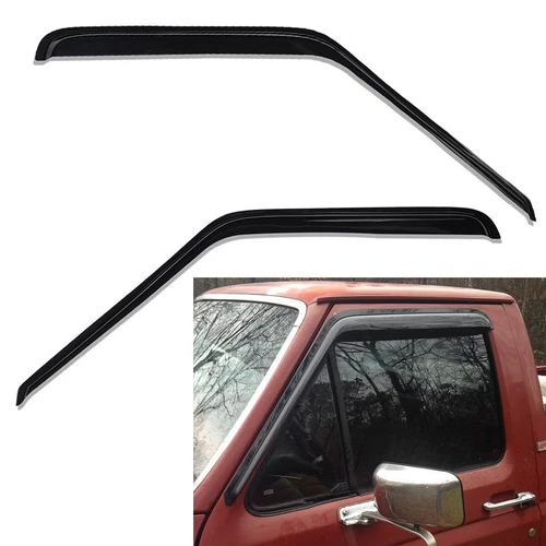 Window Visors Rain Guards Wind Deflectors For 1980-1996 Ford F150 Standard Cab