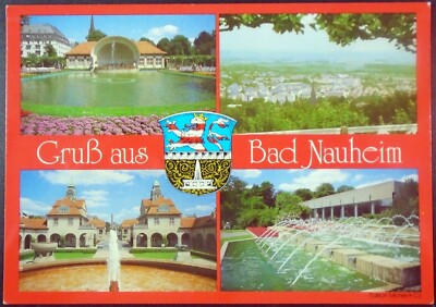 Multiple Views of Bad Nauheim, Fountains, World-Famous Germany Resort
