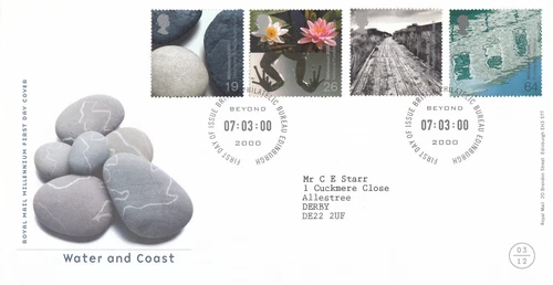 Water & Coast GB RM FDC Bureau (a) 2000 (108856)
