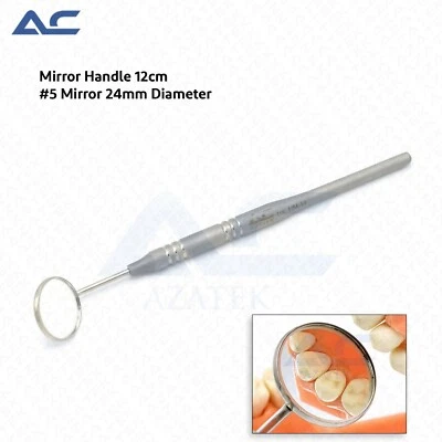Azatek Dentist Dental Mirror with Handle Excellent Quality Dental Surgical mouth