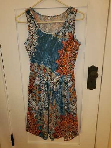 Multicolored Sleeveless Dress Size M 95 