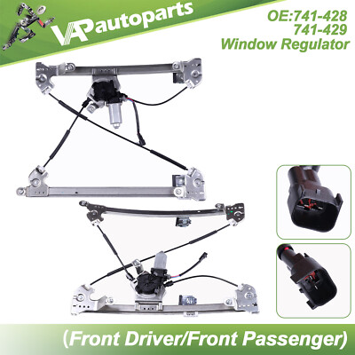 For 2004-2008 Ford F-150 F150 Crew Cab Power Window Regulator Front Set w/ Motor