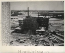 1964 Press Photo Construction of rocket launchpads in Cape Kennedy, Florida