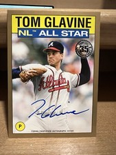 2021 Topps Baseball 1986 All Star Gold Auto Tom Glavine /25 Braves Card #86AS-TG