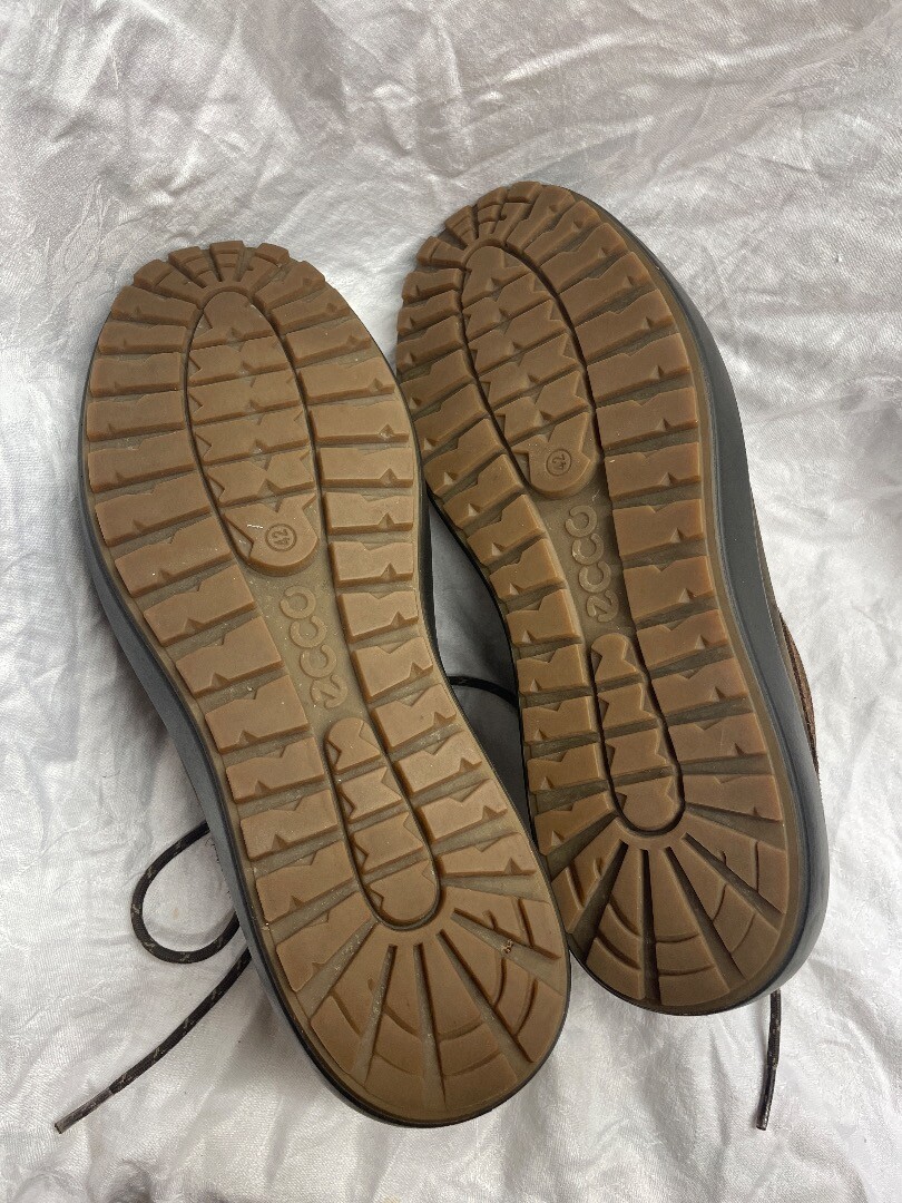 ECCO men's brown leather shoes waterproof size 8.5 CG B13 eBay