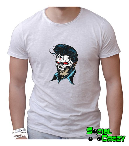 T shirt cotone fiammato Scollo ampio - SALMO - HELLVISBACK rap rapper | eBay