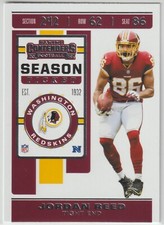 2019 Panini Contenders - JORDAN REED - #62 - Washington Redskins