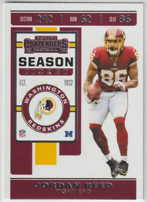 2019 Panini Contenders - JORDAN REED - #62 - Washington Redskins | eBay