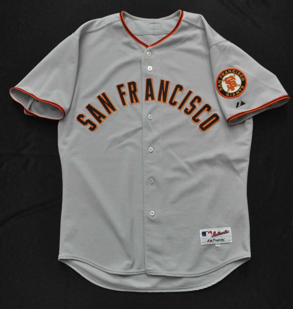 SAN FRANCISCO GIANTS BLANK JERSEY MAJESTIC GRAY MEN 48 XL BONDS LINCECUM  POSEY