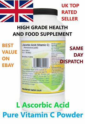 Vitamin C Ascorbinsäure Pulver 200g - 5kg Immunitätsschub Pharmaqualität Nahrungsergänzungsmittel