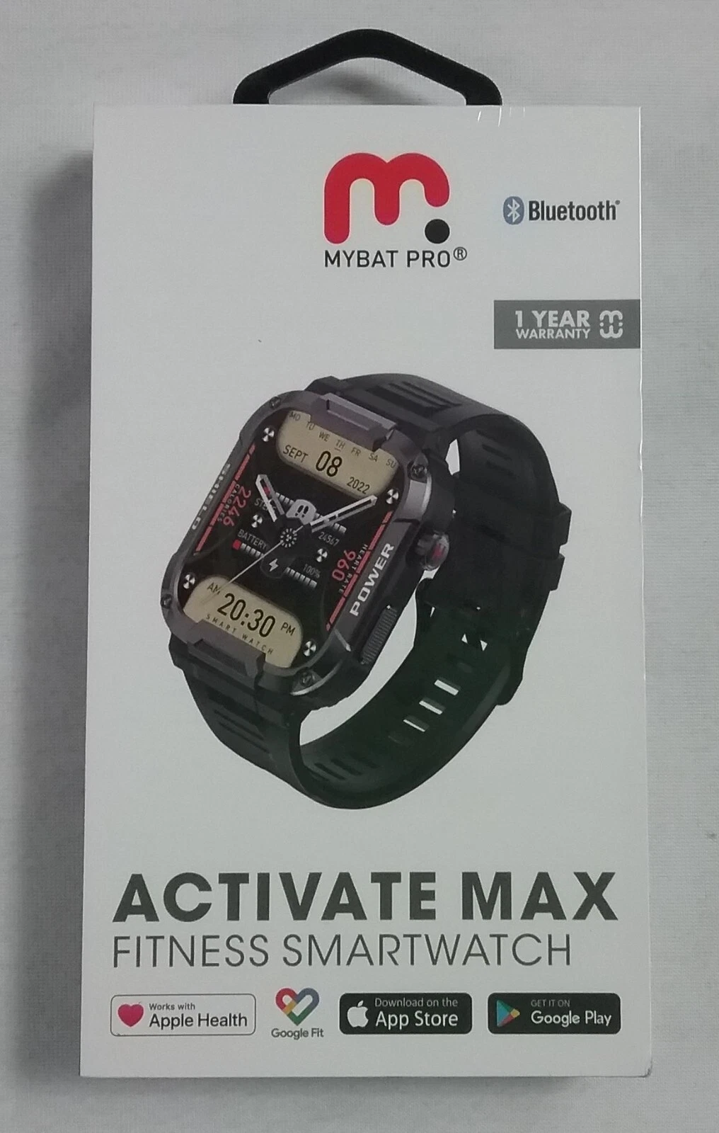 New, Black MYBAT PRO Active Max Fitness Smartwatch