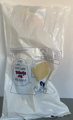 Versiegelt! Vintage Bazooka Joe Stoffpuppe 18 Zoll Plüsch mit Original Tasche selten!