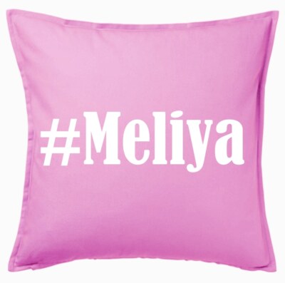 #Meliya Kissenbezug Pink Ich Liebe Meliya 105902