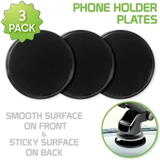 Non-Slip Mounting Plate/Pad for Phone Holder - Smooth Top & Sticky Bottom