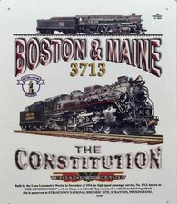 Boston  Maine Railroad  The Constitution Aluminum Train Sign  12"x10"  USA