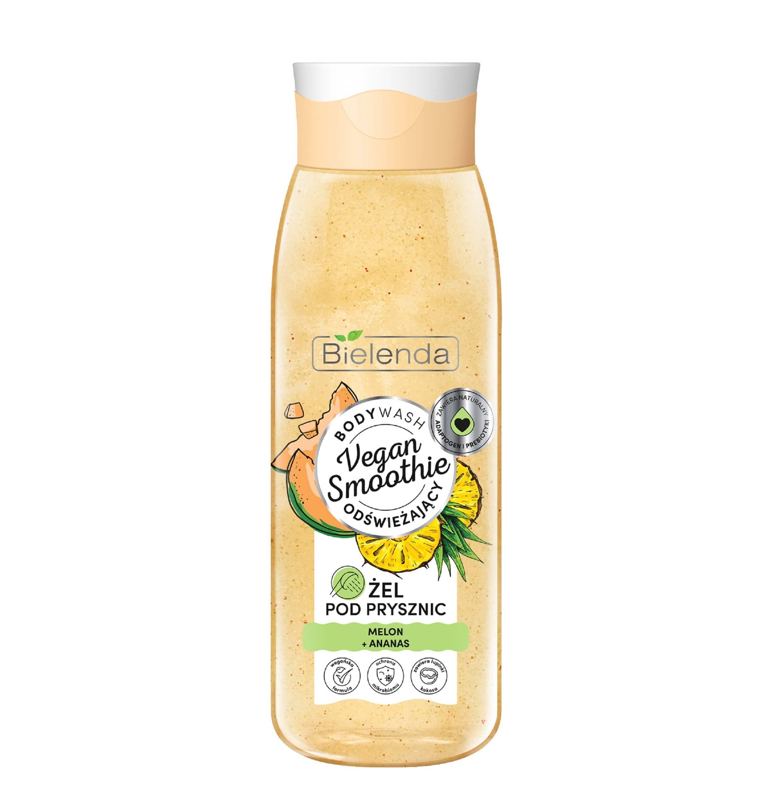 Bielenda Vegan Smoothie Hydrating Smoothing Shower Gel Melon & Pineapple 400g
