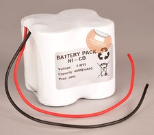 Akkupack 4,8V / 4,5Ah Ni-Cd für Notbeleuchtung kompatibel zu SAFT TYPE 786639