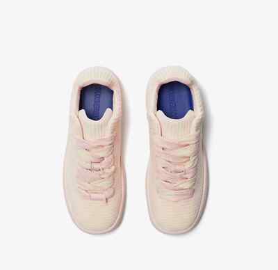 Burberry Check Knit Box Sneakers - Cameo ( Origin $890 )