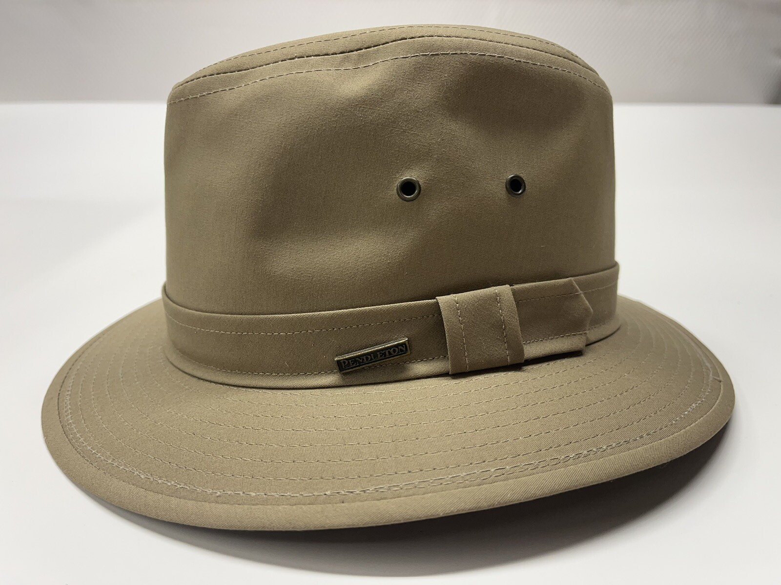 Pendleton Fedora Hat Vintage Size Medium Tan - image 1