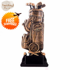 Golf Bag Sculpture Golf Lover Birthday Gift Trophies Statue Golfer Home D cor
