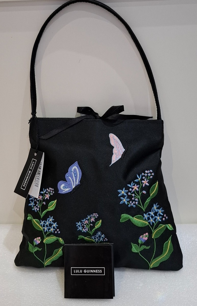 Lulu Guinness Eva Bag Lulu Guinness Small Black Embroidered
