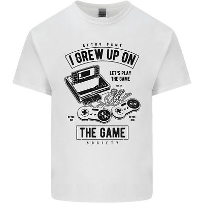 I Grew up on the Gamer Funny Gaming Mens Light Cotton T-Shirt