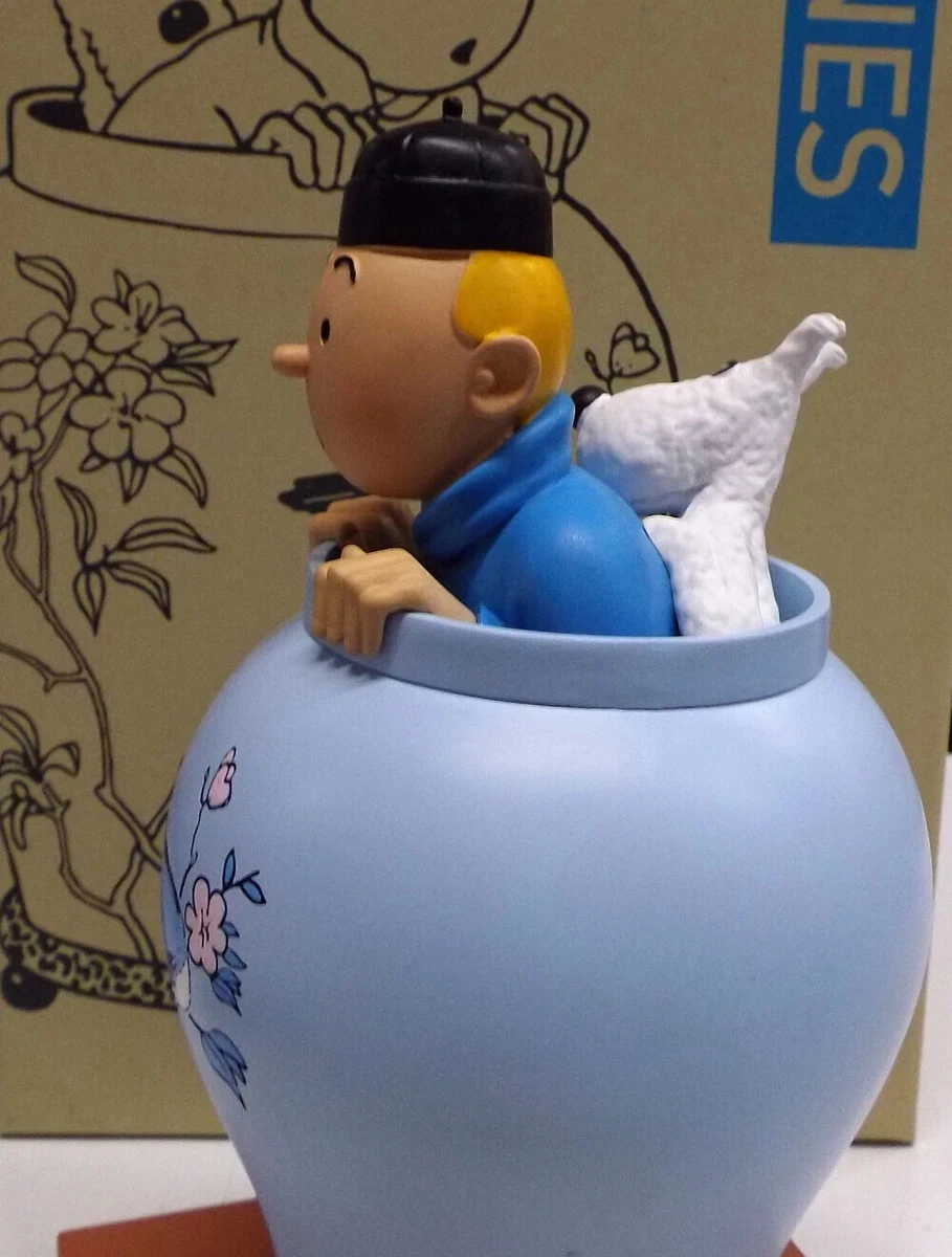 SUPERBE FIGURINE TINTIN POTICHE LES ICONES ETAT NEUF EN BOITE -