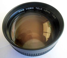 KING VIDEO TELE LENS 1.5X MADE IN JAPAN   With Lens Caps