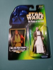 Star Wars POTF Ben Obi-Wan Kenobi  w Lightsaber & Removable Cloak Green Card MOC