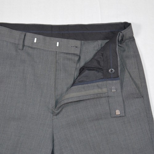 M&S Performance Wool Blend 2 Piece Suit Grey Birdseye Business Men 48R W32 L30.5 - Picture 12 of 24
