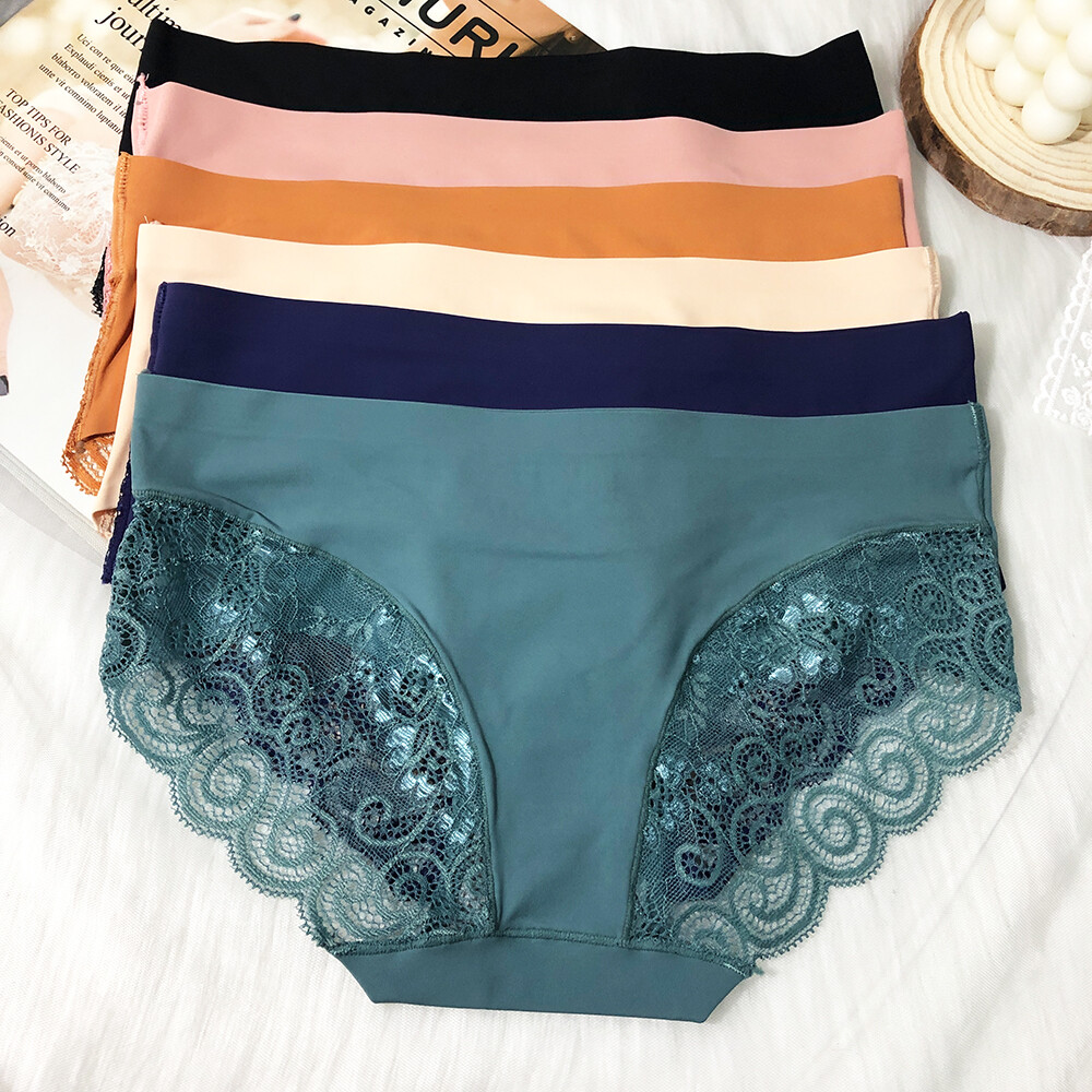 6 Packs Lot Sexy Womens Seamless No Show Panties Briefs Hipster