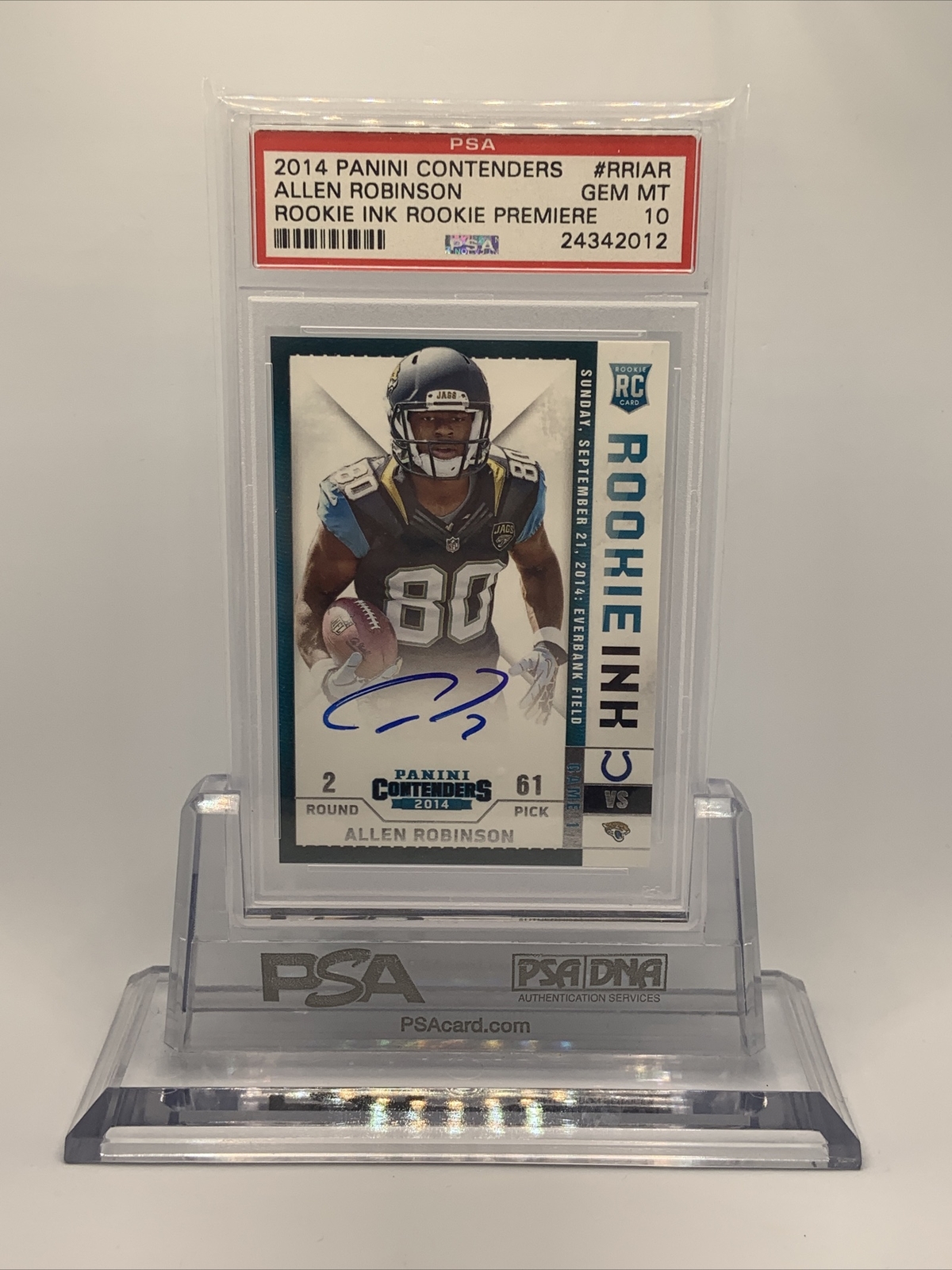 Allen Robinson Panini Contenders Rookie Ink Rookie Premiere #RRIAR Base