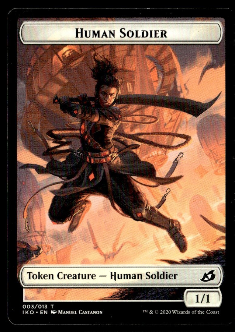 2020 Ikoria Lair of Behemoths Common #3 Human Soldier Token MTG