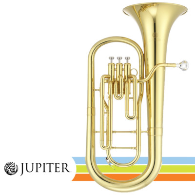 Jupiter JBR700 Three Valve Key of Bb Lacquered Brass Body Baritone Horn w/ Case