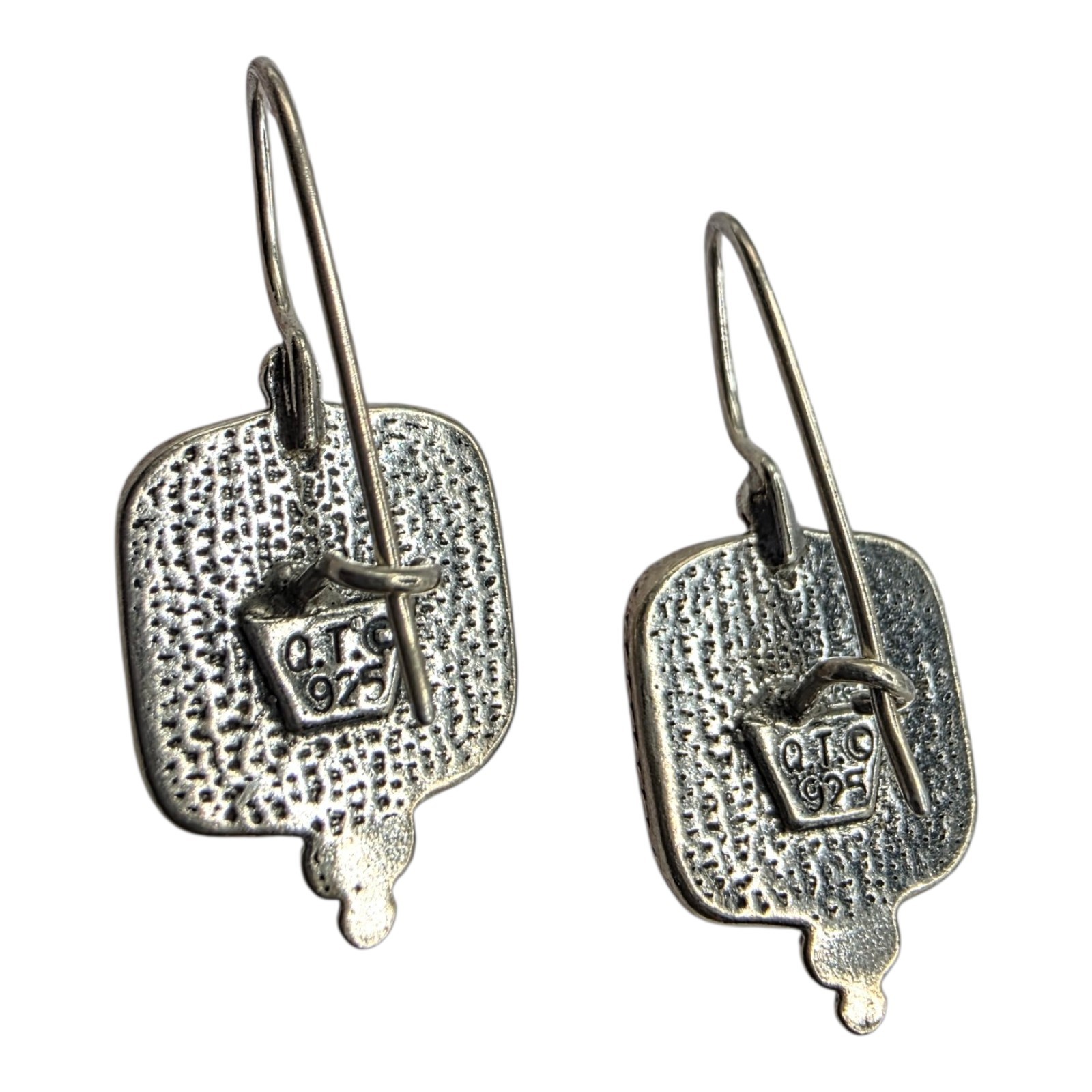 Solid Sterling Silver Charoite Drop Dangle Earrin… - image 6