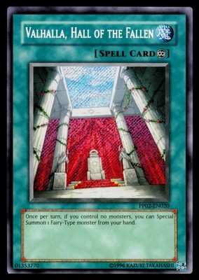 Valhalla, Hall of the Fallen - PP02-EN020 NM Secret Rare Premium Pack 2 Yu-Gi-Oh