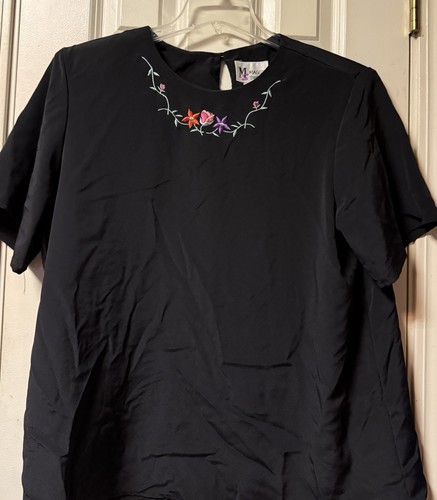 Maggie Sweet ~ Mujer ~ Top ~ XL ~ Blusa ~ Vintage ~ Negro - Imagen 9 de 24