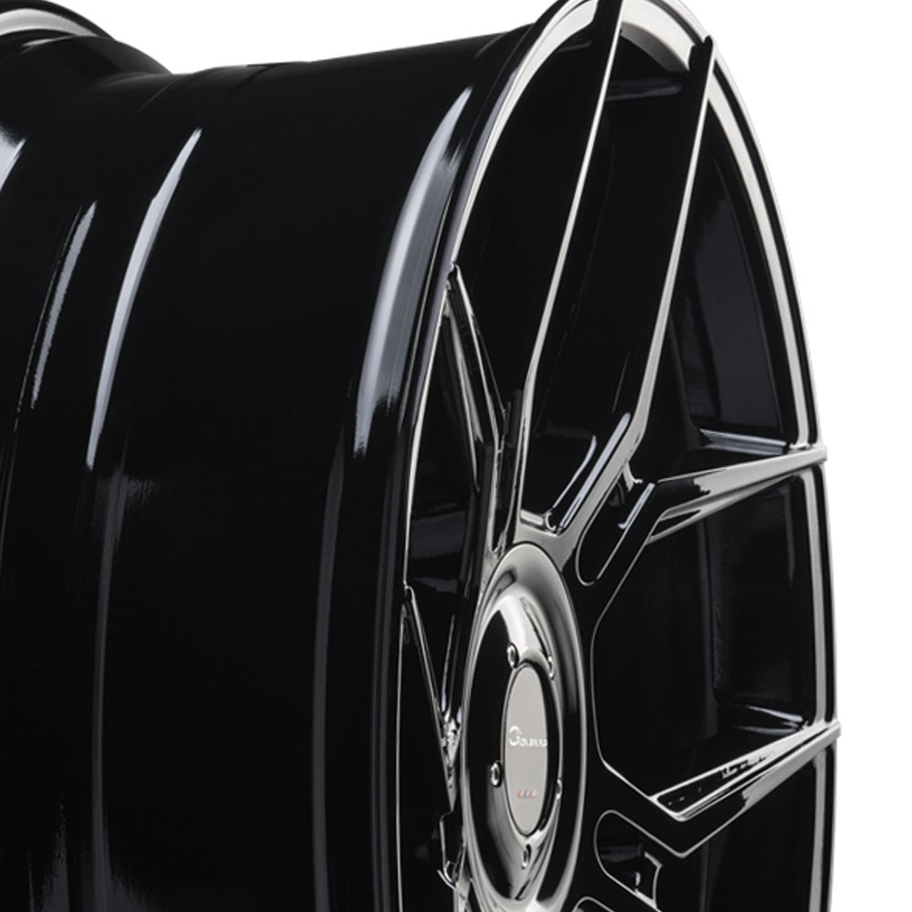 24" Giovanna Haleb Black 24x10 Concave Wheels Rims Fits Rolls-Royce Dawn