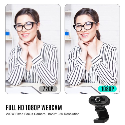 1080P HD Computer Camera Video Conference Camera Webcam 2 Megapixels Manual - Picture 7 of 15