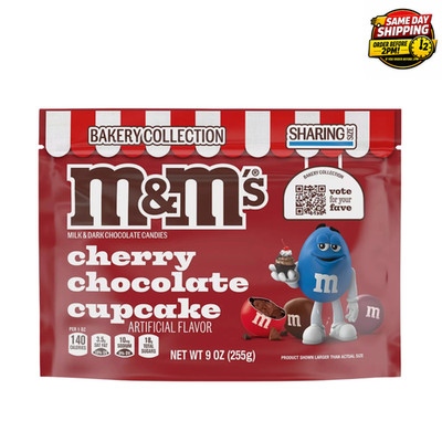 M&M s Cherry Chocolate Cupcake Bakery Collection Limited Edition 9oz