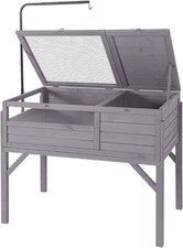 Tortoise Habitat Turtle Enclosure Large Wooden Reptile Cage with Detachable Legs