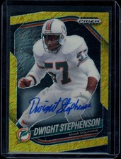 Panini Prizm Black 2025 Dwight Stephenson Miami Dolphins Auto Gold Shimmer /10